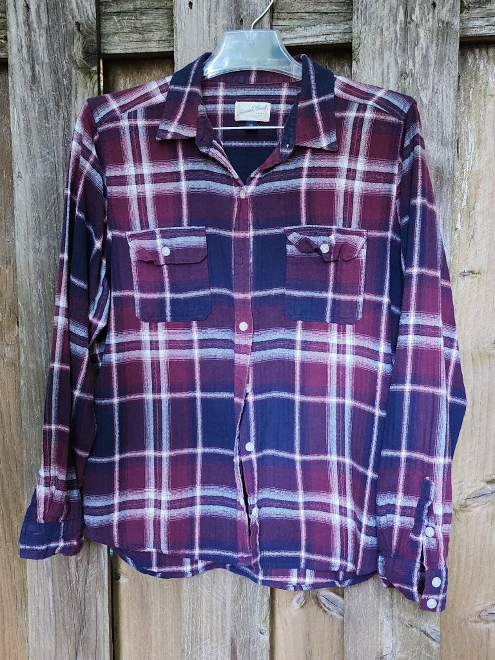 GUC Women's XXL Universal Thread 100% cotton flannel button up shirt